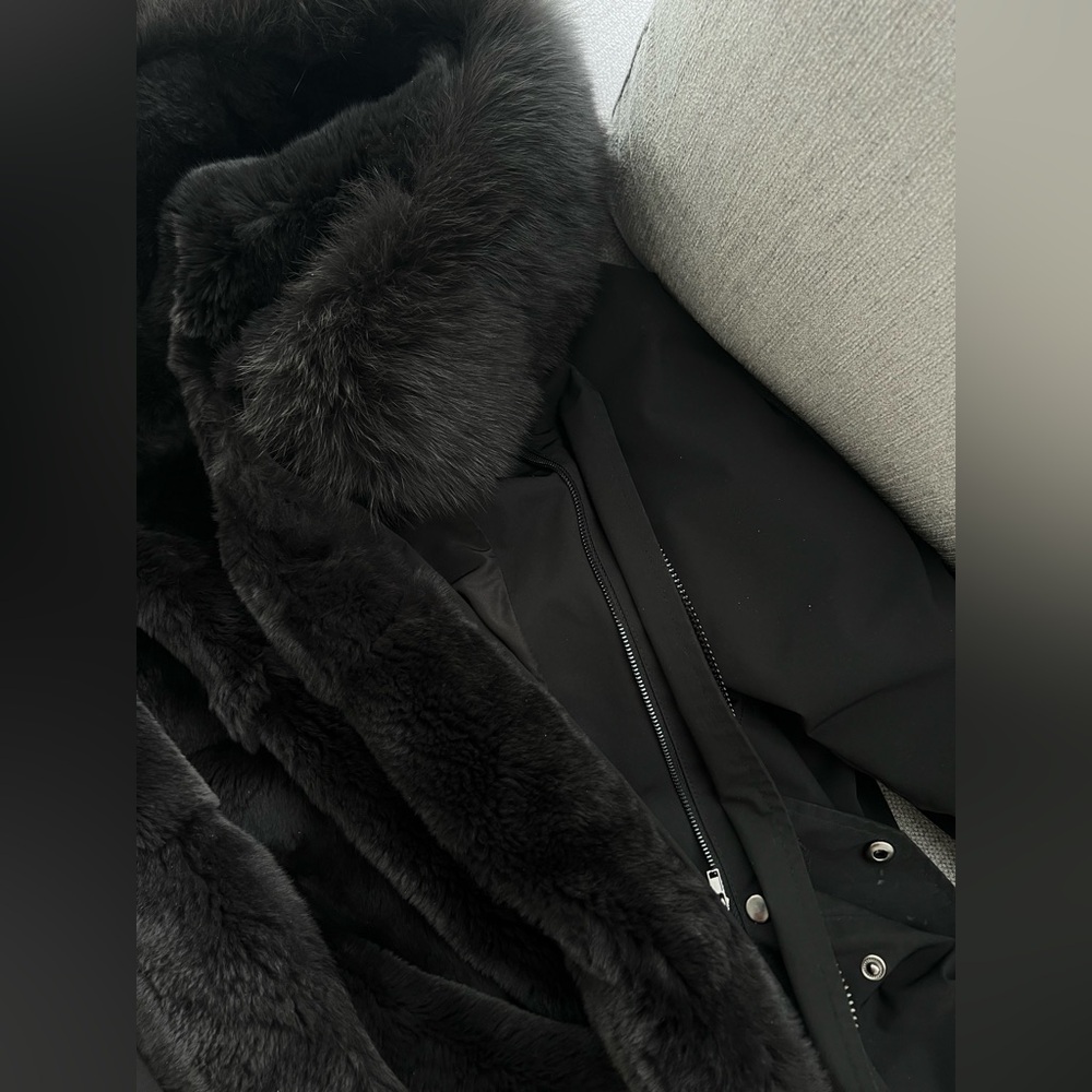 Double-layer rabbit fur Coat - Picture 11 of 16